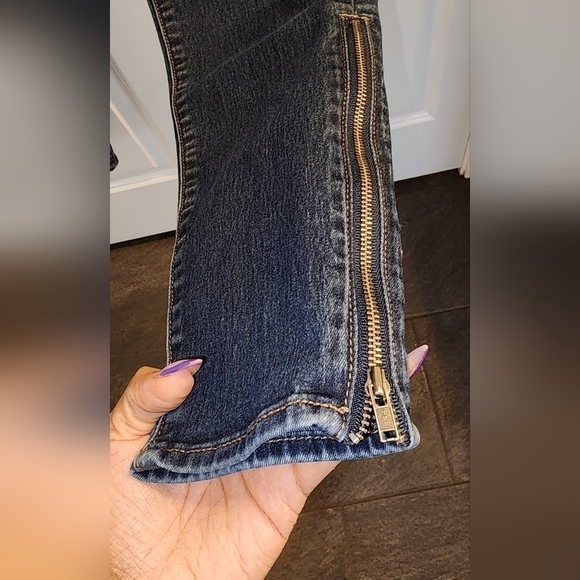 articles of society zipper ankle low rise blue skinny jeans 26 - Picture 9 of 14